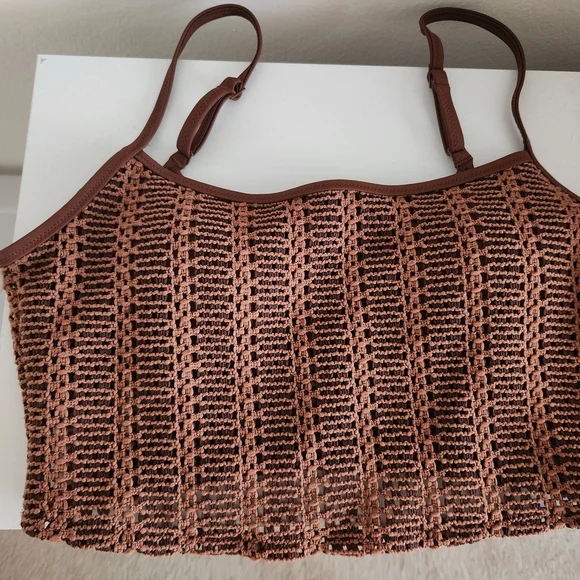Aerie Brown Crochet Bikini Set - Picture 4 of 4